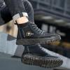 imageLazzy Mens Casual Shoes Chukka Boots LaceUp Motorcycle Ankle Boots Fashion Dress Oxfords Leather Shoes for Men Black Size 12