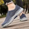 imageLazzy Mens Casual SlipOn Loafers Breathable Boat Shoes Canvas Oxfords Non Slip Walking Shoes for Men Blue Size 10