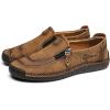 imageLazzy Mens Loafers Casual Slip On Leather Shoes Dress Oxfords Lightweight Walking Driving Shoes for Men Brown Size 115