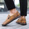 imageLazzy Mens Loafers Casual Slip On Leather Shoes Dress Oxfords Lightweight Walking Driving Shoes for Men Brown Size 115