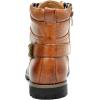 imageLazzy Mens Motorcycle Combat Boots Oxford Casual Dress Boots Leather Chukka Shoes for Men Light Brown Size 10
