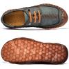 imageLazzy Mens Shoes Slip On Loafers Casual Sneakers Leather Dress Oxfords Comfortable Driving Shoes for Men Green Size 11