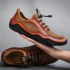 imageLazzy Mens Slip On Sneakers Casual Walking Shoes Breathable Loafers Mesh Lightweight Summer Shoes for Men Brown Size 12