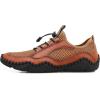 imageLazzy Mens Slip On Sneakers Casual Walking Shoes Breathable Loafers Mesh Lightweight Summer Shoes for Men Brown Size 12