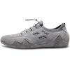 imageLazzy Mens Slip On Sneakers Loafers Breathable Walking Shoes Low Top Lace Up Casual Shoes for Men Lightweight Grey Size 11
