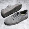 imageLazzy Mens Slip On Sneakers Loafers Breathable Walking Shoes Low Top Lace Up Casual Shoes for Men Lightweight Grey Size 11