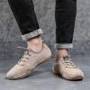 imageLazzy Mens Slip On Sneakers Loafers Breathable Walking Shoes Low Top Lace Up Casual Shoes for Men Lightweight Khaki Size 11