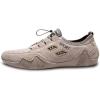 imageLazzy Mens Slip On Sneakers Loafers Breathable Walking Shoes Low Top Lace Up Casual Shoes for Men Lightweight Khaki Size 11