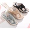 imageLazzy Women Wedge Sandals Summer Casual Clip Toe Strap Sandals Platform Flip Flops Slip On Slides Beach Outdoor Walking Sandals for Holiday Daily Wear Size 511 US