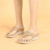 imageLazzy Women Wedge Sandals Summer Casual Clip Toe Strap Sandals Platform Flip Flops Slip On Slides Beach Outdoor Walking Sandals for Holiday Daily Wear Size 511 US