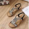 imageLazzy Womens Wedge Sandals Strappy Platform Wedge Heels Bohemia Rhinestone Dress Sandals Open Toe Casual Summer Beach Shoes for Women Black Size 10