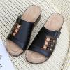 imageWedge Sandals for Women Slip On Wedges Platform Slides Open Toe Wedge Heels Summer Beach Casual Sandal Black Size 11