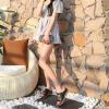 imageWedge Sandals for Women Slip On Wedges Platform Slides Open Toe Wedge Heels Summer Beach Casual Sandal Black Size 11
