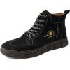 imageLazzy Mens Casual Shoes Chukka Boots LaceUp Motorcycle Ankle Boots Fashion Dress Oxfords Leather Shoes for Men Black Size 12