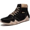 imageLazzy Mens Casual Shoes Fashion Sneaker Boots NonSlip Ankle Boot High Top Walking Shoes Lightweight Outdoor Shoes for Men Black Size 11