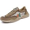 imageLazzy Mens Fashion Sneakers Casual Slip On Loafers Walking Shoes LaceUp Sport Running Hiking Shoes for Men Khaki Size 11