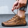 imageDacomfy Mens Casual Shoes SlipOn Loafers Ankle Boots Hand Stitching Chukka Boots Laceup Driving Walking Leather Shoes Brown Size 65
