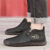 imageDacomfy Mens Shoes Casual Slip On Loafers Chukka Ankle Boots Comfortable Leather Boots Outdoor Walking Driving Shoes for Men Black Size 12