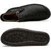 imageDacomfy Mens Shoes Casual Slip On Loafers Chukka Ankle Boots Comfortable Leather Boots Outdoor Walking Driving Shoes for Men Black Size 12