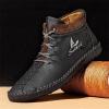 imageDacomfy Mens Shoes Mens Ankle Boots Leather Casual Loafers Shoes Work Boots for Men Lace Up Chukka Dress Boot Motorcycle Walking Boot Shoes for Office Outdoor Black Brown Khaki Green