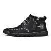 imageLazzy Mens Casual Ankle Boots Leather Chukka Boot Comfortable Oxfords Dress Walking Shoes for Men Black Size 85