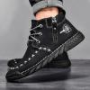imageLazzy Mens Casual Ankle Boots Leather Chukka Boot Comfortable Oxfords Dress Walking Shoes for Men Black Size 85
