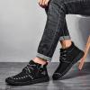imageLazzy Mens Casual Ankle Boots Leather Chukka Boot Comfortable Oxfords Dress Walking Shoes for Men Black Size 85