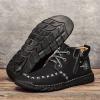 imageLazzy Mens Casual Ankle Boots Leather Chukka Boot Comfortable Oxfords Dress Walking Shoes for Men Black Size 85