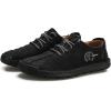 imageLazzy Mens Casual Leather Shoes Slip On Loafers Driving Shoes Comfortable Business Office Oxfords for Men Black Size 12