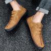 imageLazzy Mens Casual Leather Shoes Slip On Loafers Driving Shoes Comfortable Business Office Oxfords for Men Brown Size 12