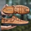 imageLazzy Mens Casual Loafers Slip on Shoes Breathable Leather Oxford Comfortable Driving Walking Shoes for Men Brown Size 115