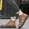 imageLazzy Mens Casual Shoes Chukka Boots LaceUp Motorcycle Ankle Boots Fashion Dress Oxfords Leather Shoes for Men Khaki Size 12