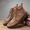 imageLazzy Mens Casual Shoes Chukka Boots LaceUp Motorcycle Ankle Boots Fashion Dress Oxfords Leather Shoes for Men Khaki Size 12