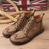 imageLazzy Mens Casual Shoes Chukka Boots LaceUp Motorcycle Ankle Boots Fashion Dress Oxfords Leather Shoes for Men Khaki Size 12