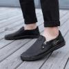 imageLazzy Mens Casual Shoes Slip On Loafers Leather Dress Shoes Lightweight Oxfords Comfortable Walking Driving Shoes Black Size 115