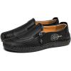 imageLazzy Mens Casual Shoes Slip On Loafers Leather Dress Shoes Lightweight Oxfords Comfortable Walking Driving Shoes Black Size 115