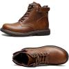imageLazzy Mens Chukka Boots Motorcycle Combat Oxford Boot Lace Up Casual Shoes Fashion Ankle Shoes for Men Brown Size 10