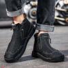 imageLazzy Mens Shoes Zipper Boots for Men Leather Casual Ankle Chukka Boots Fashion Dress Oxfords Comfortable Walking Shoes Black Size 10