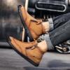 imageLazzy Mens Shoes Zipper Boots for Men Leather Casual Ankle Chukka Boots Fashion Dress Oxfords Comfortable Walking Shoes Brown Size 10