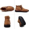 imageLazzy Mens Shoes Zipper Boots for Men Leather Casual Ankle Chukka Boots Fashion Dress Oxfords Comfortable Walking Shoes Brown Size 10