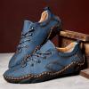 imageLazzy Mens Slip On Loafers Lace Up Casual Shoes Leather Oxfords Sneakers Walking Shoes for Men Blue Size 12