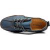 imageLazzy Mens Slip On Loafers Lace Up Casual Shoes Leather Oxfords Sneakers Walking Shoes for Men Blue Size 12