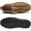 imageLazzy Mens Slip On Loafers Lace Up Casual Shoes Leather Oxfords Sneakers Walking Shoes for Men Brown Size 12