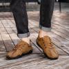imageLazzy Mens Slip On Loafers Lace Up Casual Shoes Leather Oxfords Sneakers Walking Shoes for Men Brown Size 12