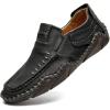 imageLazzy Mens Casual Slip On Loafers Leather Dress Shoes Driving Walking Oxfords Moccasins Boat Shoes for Men Black Size 12