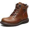imageLazzy Mens Chukka Boots Motorcycle Combat Oxford Boot Lace Up Casual Shoes Fashion Ankle Shoes for Men Brown Size 10
