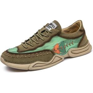 imageLazzy Mens Fashion Sneakers Casual Slip On Loafers Walking Shoes LaceUp Sport Running Hiking Shoes for Men Green Size 11