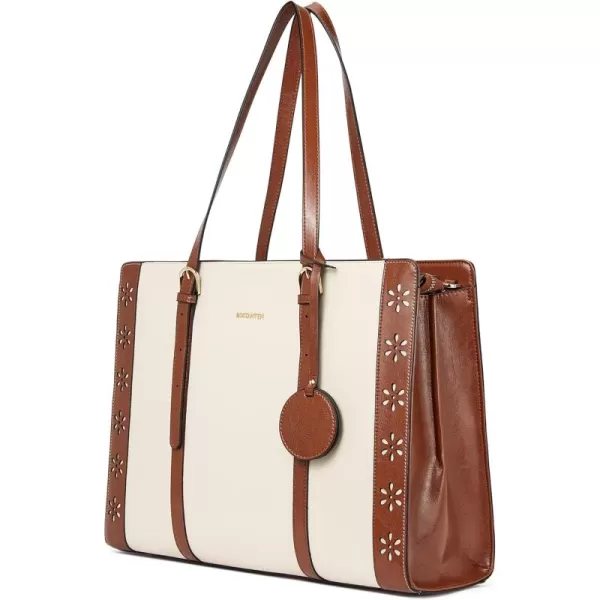 BOSTANTEN Laptop Bag for Women 15.6 inch Computer Leather Briefcase Vintage Work Tote Handbag