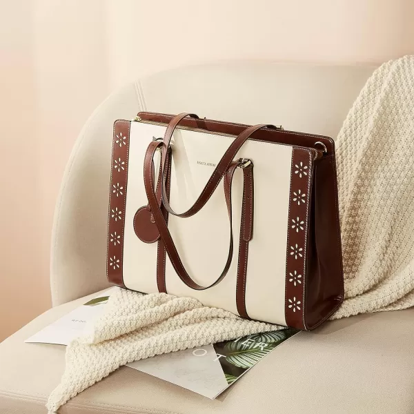 BOSTANTEN Laptop Bag for Women 15.6 inch Computer Leather Briefcase Vintage Work Tote Handbag