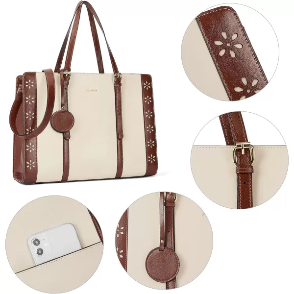 BOSTANTEN Laptop Bag for Women 15.6 inch Computer Leather Briefcase Vintage Work Tote Handbag